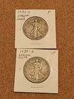 1933-S F &1939-S VF Low Mintage Liberty Walking Half Dollars