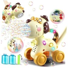 Automatic Bubble Machine for Toddlers: Portable Bubble Maker Blower Toys Dog
