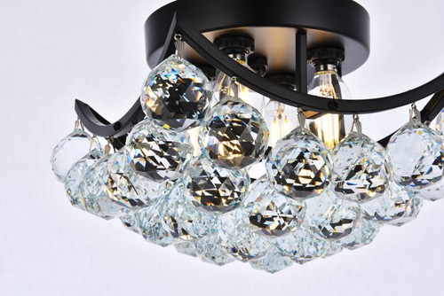Elegant Lighting V9800F10/RC Corona 4 Light 10"W Semi-Flush Bowl - Chrome - Picture 4 of 8