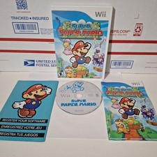 Super Paper Mario Nintendo Wii 2007 Complete With Manual Peach Bowser