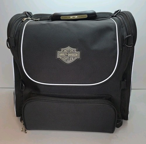 Harley-Davidson® Bar & Shield Zippered Touring Luggage Bag Black Nylon 93300004