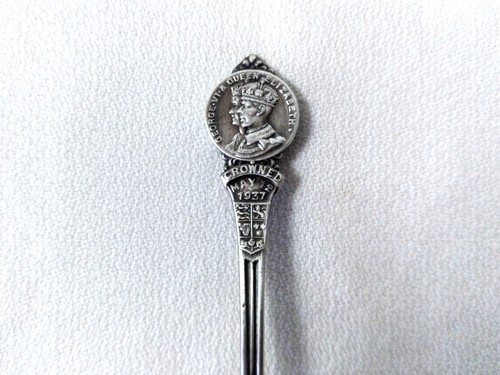 Vintage Souvenir Spoon Coronation of King George VI & Queen Elizabeth - Picture 4 of 6
