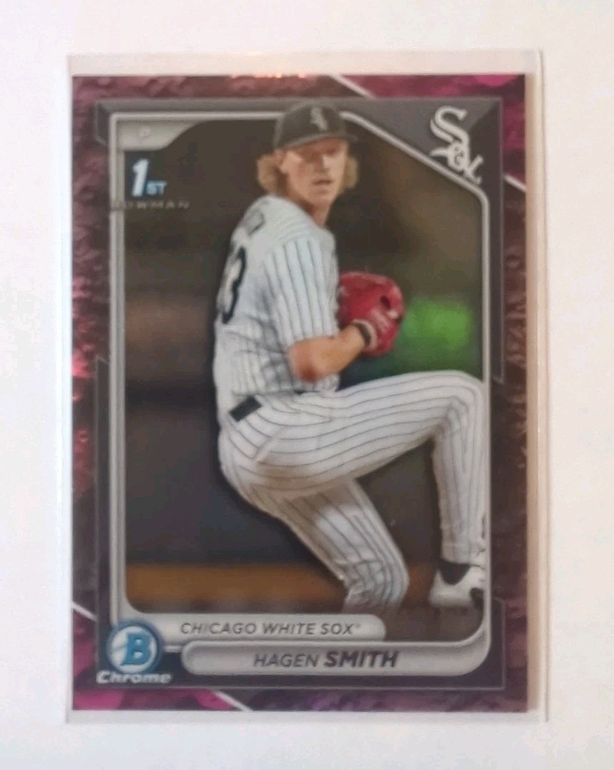 2024 Bowman Draft - Chrome Hagen Smith #BDC-2 Fuchsia Lunar Refractor /199 (RC)