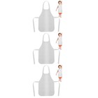 30 pcs White Aprons Non-woven Doddle Art Aprons Painting Aprons Graffiti Arts