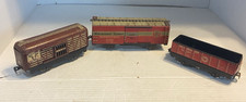 3-Marx O Scale Train Cars U P Cattle Car /Pennsylvania Box Car/ Seaboard Gondola