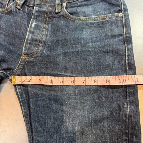 Gustin California Straight Raw Selvedge Denim Jeans Mens 32x33 Button Fly USA - Picture 19 of 20