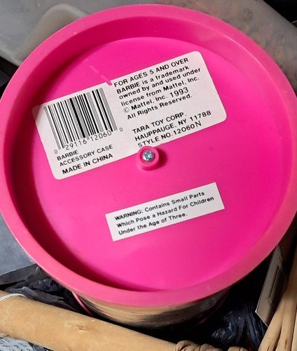 Barbie De Colección Ropa Accesorio Estuche 1993 Rosa con Estantes Púrpura Asa de Transporte - Imagen 9 de 10