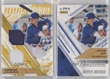 2019 Panini Elite Extra Edition Dual Prospect Materials Gold /99 Gavin Lux
