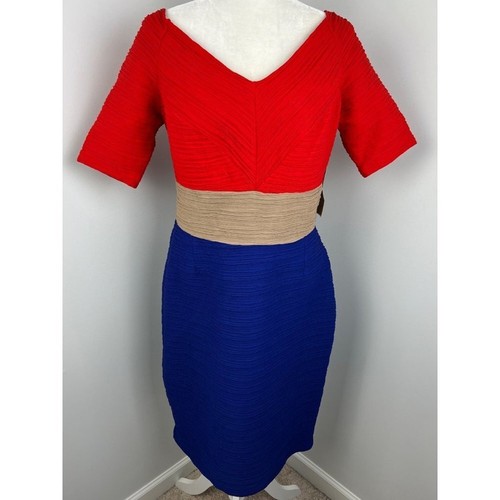 Nue by Shani figurbetontes figurbetontes schlankmachendes Bandagenkleid mit Farbblock Größe 16 - Bild 2 von 10