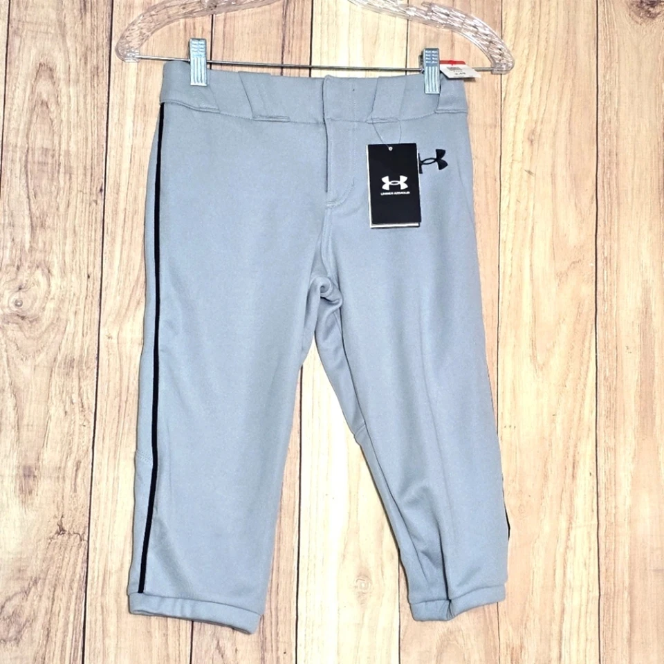 Pantalón de béisbol Under Armour gris suelto día del juego braguita pequeño juvenil nuevo con etiquetas Foto 3 de 4