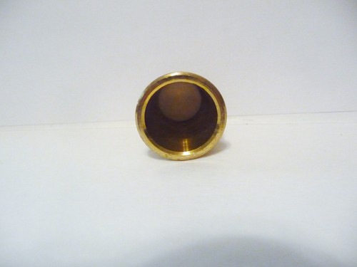 THIMBLE VINTAGE BRASS WITH PORCELAIN CAP OF A TIGER - Picture 5 of 5