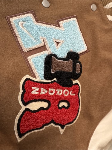 Mens Air Jordan Travis Scott Cactus Jack Colab VARISTY BOMBER JACKET -L NWOT - Picture 8 of 22