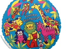 Happy Birthday JUNGLE & FARM ANIMALS 18" Foil Balloon #03333  B25