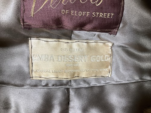 Vintage Derbersn- Genuine Emba Desert Gold Brand   Mink Fur Shawl - Picture 7 of 17