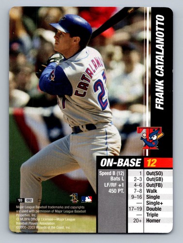 2003 MLB Showdown Pennant Run Frank Catalanotto #092 - Picture 1 of 2