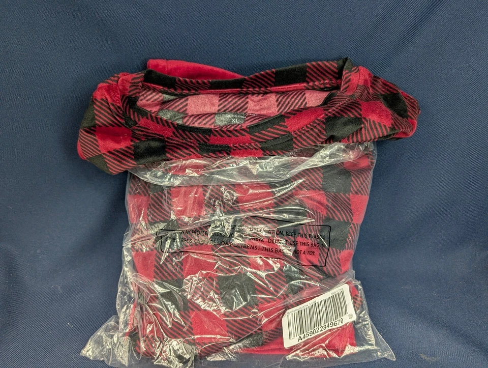 Juego de salón Cuddl Duds Fireside terciopelo suave rumba rojo búfalo a cuadros nuevo en paquete Foto 3 de 4