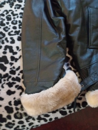 Vintage Max USA Leather Fur Jacket XL - Picture 7 of 11