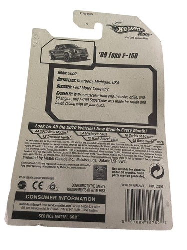 Hot Wheels 2009 Ford F-150 Pickup Truck Die-Cast Metal Hot Wheels Gas Company - Bild 2 von 2