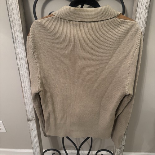 C&A Vintage Brown Persian Suede Knit Sleeves Jacket Size Large Made in Italy - Picture 3 of 13