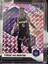 Tyrese Haliburton 2020-21 Panini Mosaic Pink Mosaic Prizm Rookie Card #204 RC