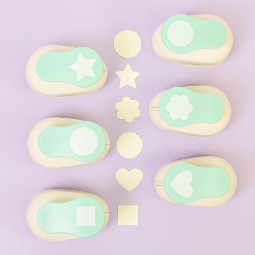 - 1 Zoll Locher 6er Set für Papier Handwerk + 10 Cardstock farbiges Papier | Cir - Bild 2 von 9