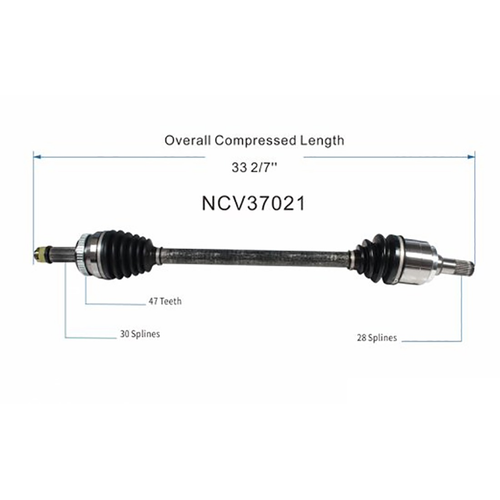OE Rear CV Axle CV Joint Shaft Assembly for Hyundai Genesis Coupe 2010 2011 2012 - Picture 7 of 8