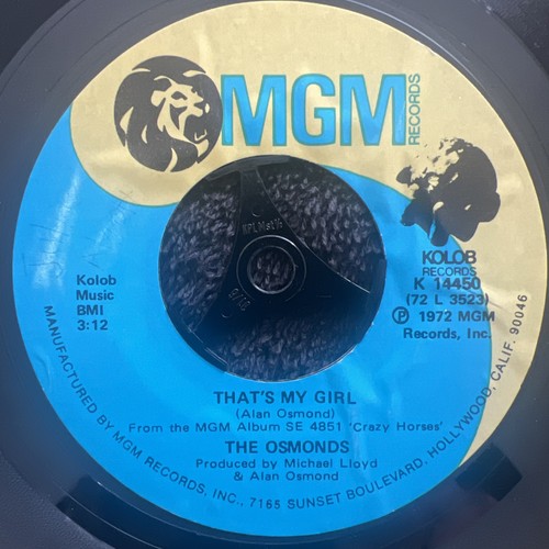 The Osmonds Crazy Horses 7'' Vinyl US IMPORT 1972 CLEANED/TESTED VG+ VIDEO CLIP - Picture 5 of 7