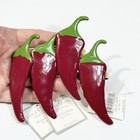 Leilas Linens Brand Napkin Rings Metal Red Chili Pepper Set of Four