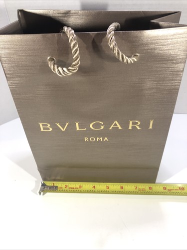 Bvlgari Roma Shopping Bag 11 In. X 8.25 In. Set Of 2 Empty Bags Gift - Picture 18 of 19