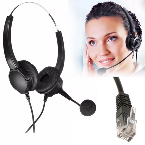 Centre D'appels Casque Mains Libres Casque Monaural Mic Mircrophone Pour Le - Afbeelding 2 van 7