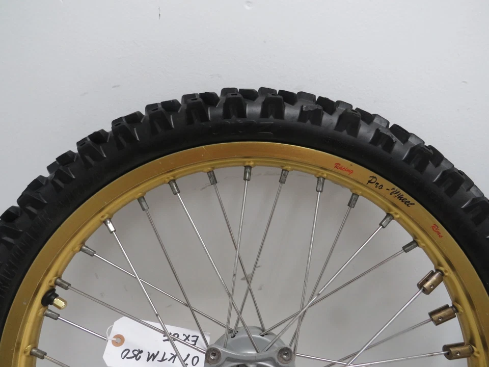 06 07 08 KTM 250 300 450 PRO CONJUNTO DE RODAS RODA DIANTEIRA RODA TRASEIRA E PNEUS - Imagem 2 de 4