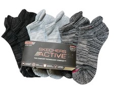 Sketchers Active Womens Socks Low Cut Arch Support 6 Pair shoe Size 6-9.5