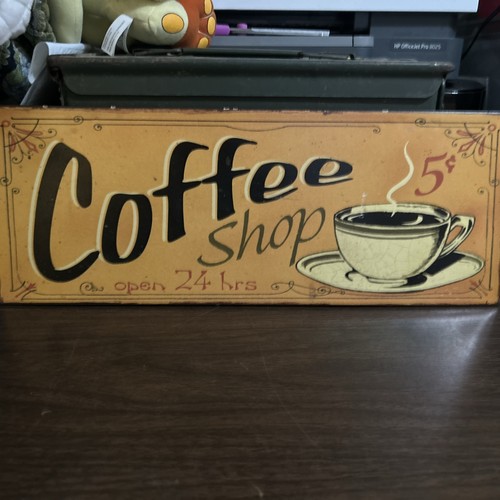 Vintage Style Cafe Coffee Shop Sign 15.5 X 6 - Picture 3 of 3