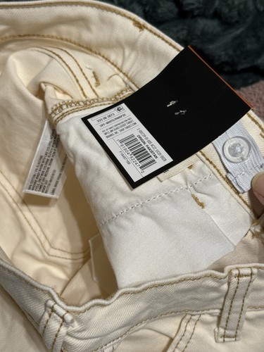 NWT Art Class Girl Kid Size 10 Off White Cream Cargo Pants High Rise Adjustable - Picture 5 of 6