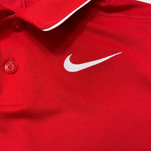 Nike DRI-FIT Kids Red Polo Short Sleeve Shirt Size L - Picture 3 of 9