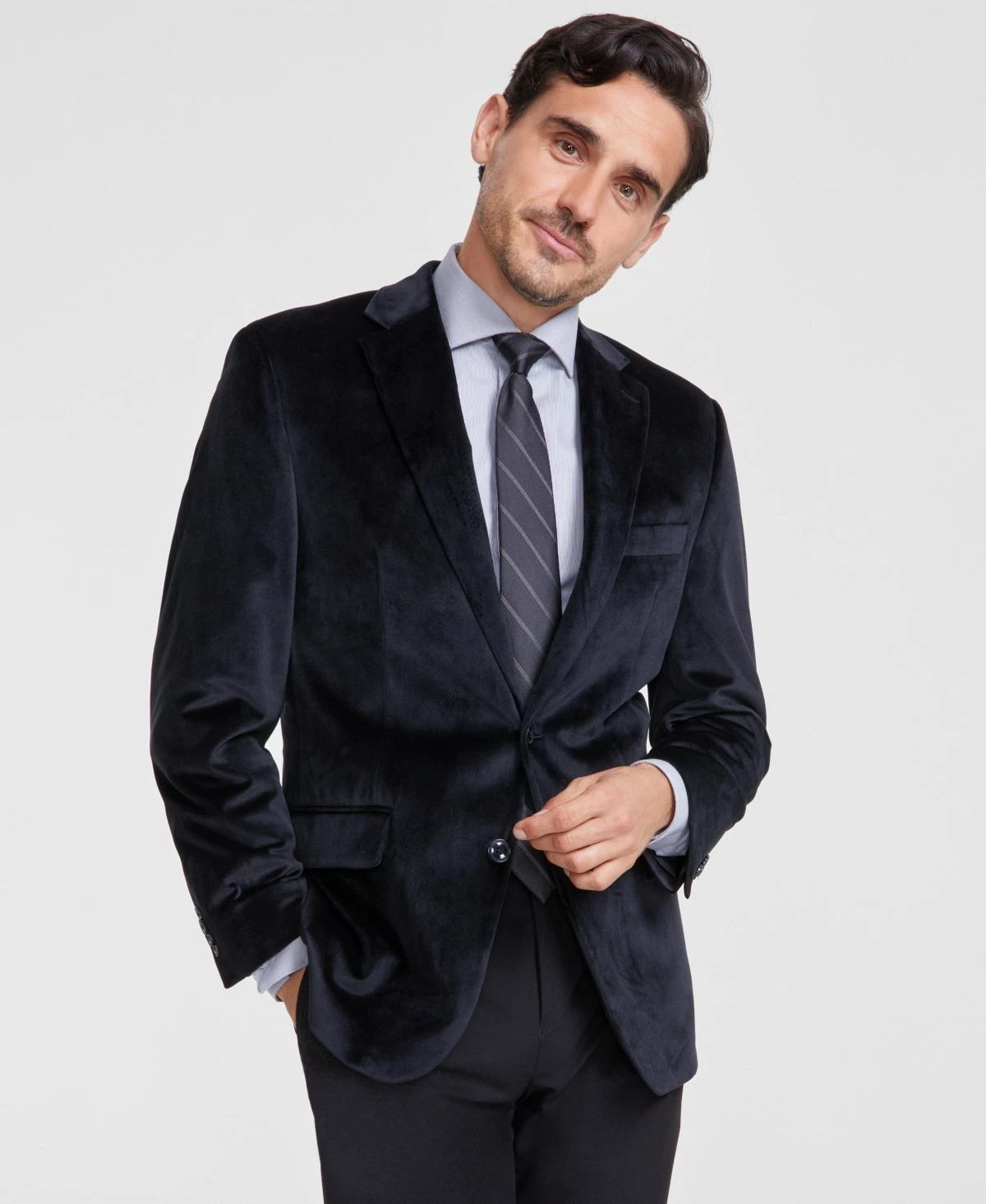 Blazer cappotto sportivo Michael Kors uomo vestibilità classica 36 R nero tinta unita
