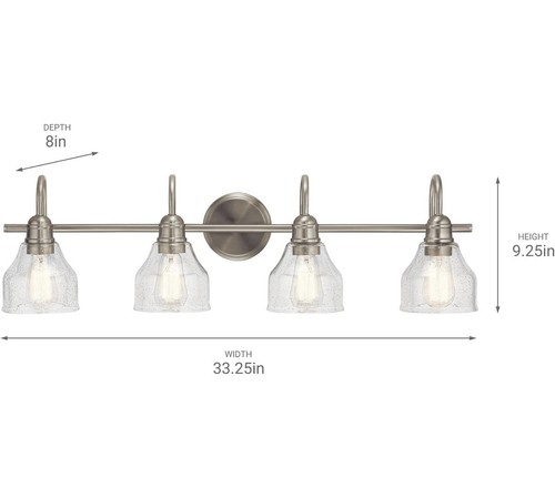 Kichler 45974 Avery 4 Light 33" Wide Bathroom Vanity Light - Picture 3 of 7