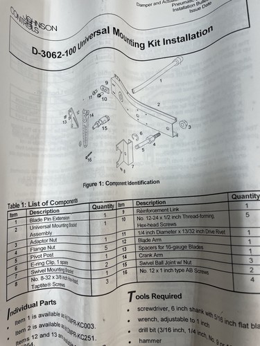 Brand New Johnson Controls D-3062-100 Universal Mounting Kit Use With 20Rf51 - Picture 7 of 7