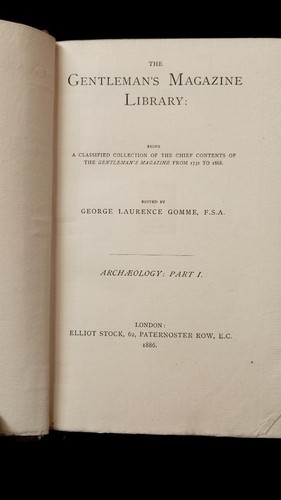 Gentleman's Magazine Library 1731-1868 Archaeology I + II G L Gomme 1886 leather - Picture 3 of 22