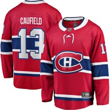 Men's Fanatics Cole Caufield Red Montreal Canadiens Home Premier Breakaway