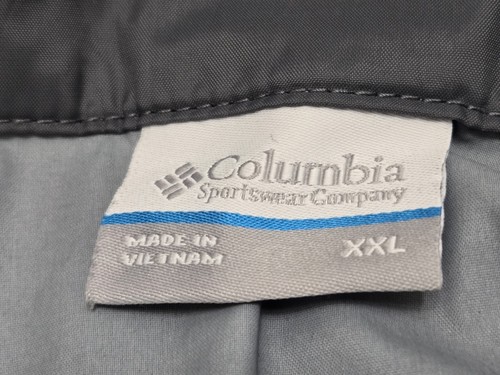 Columbia Gray Nylon Packable Wind Rain Hooded Full Zip Windbreaker Jacket XXL  - Picture 12 of 24