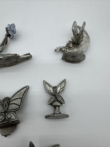 (7) Vintage Zinn Fee Figuren Gallo Flügel Mond Harfe je 1 bis 3 Zoll - Bild 14 von 19