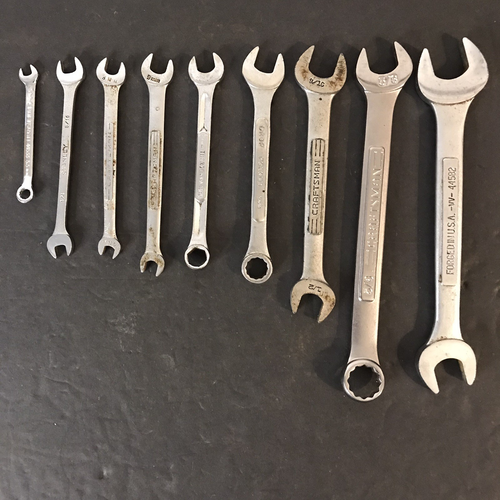 Vintage Craftsman 9 piece SAE Combination Wrench Set 5.5mm-3/4" USA - Bild 1 von 3