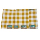 Pioneer Women Placemats NWT Set of 4 Yellow Charming Check Reversable Cotton 