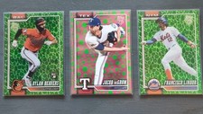 Topps 2026 Easter Foil 3 Card Lot Jacob Degrom, Francisco Lindor, Dylan Beavers