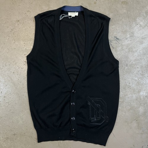 Vintage Diesel Sweater Vest Mesh Back Embroidered "D" Logo Size Small Archival - Picture 1 of 10