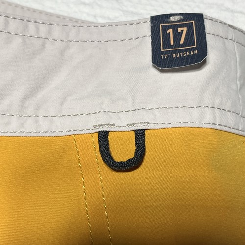 Roark Boatman 17” Boardshorts Men's Size 34 Yellow Navy Cordura Fabric New - Picture 5 of 15