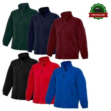 Kids Micro Fleece Jacket Warm Breathable Zip Pockets Ages 2-13 year outdoor New