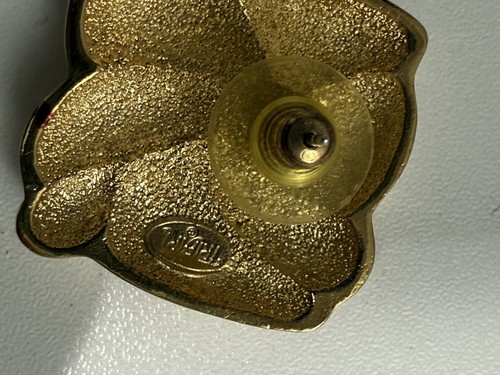 TRIFARI Vintage Ohrringe Retro glänzend goldfarben durchbohrt eckig Statement elegant - Bild 6 von 6