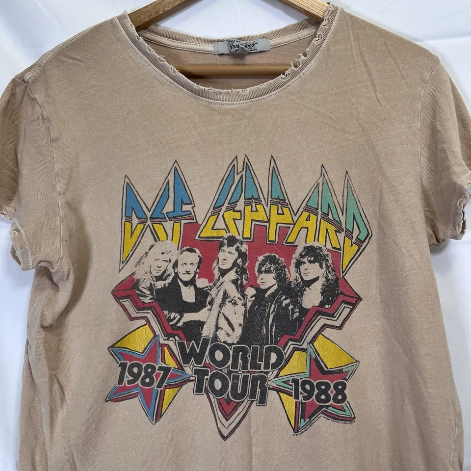 Camiseta Junk Food Def Leppard World Tour para mujer talla M 2018 Foto 2 de 4